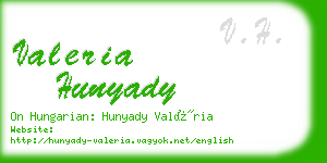 valeria hunyady business card